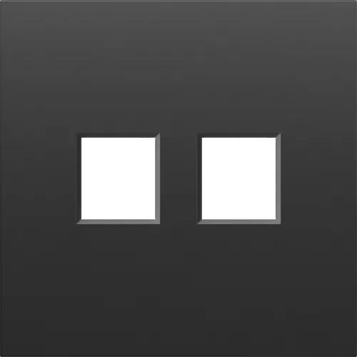 Накладка 2-я для розеток RJ45, TV, SAT, черный графит, серия S08