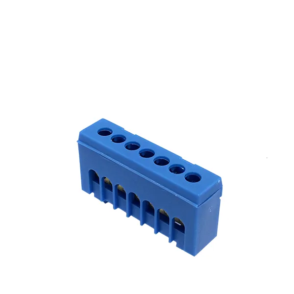 Клеммник Morek для нейтрали N7H 1P 7x1,5_16mm² Cu, 63A, 690V, синий, IP20