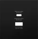 Накладка для розеток USB A+C, матовый карбон, серия R98