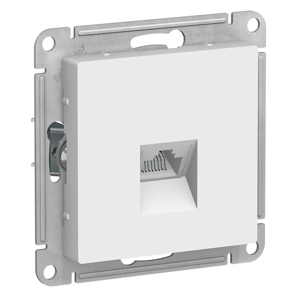 Компьютерная розетка Systeme Electric AtlasDesign, RJ45, механизм, белый