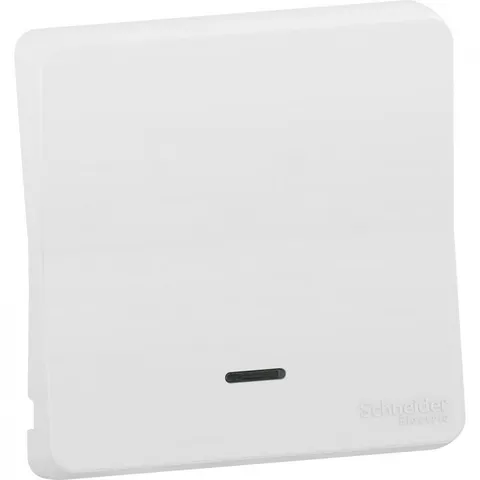 Лицевая панель Schneider Electric Mureva, S, клавиша с линзой подсветки, белый, IP55