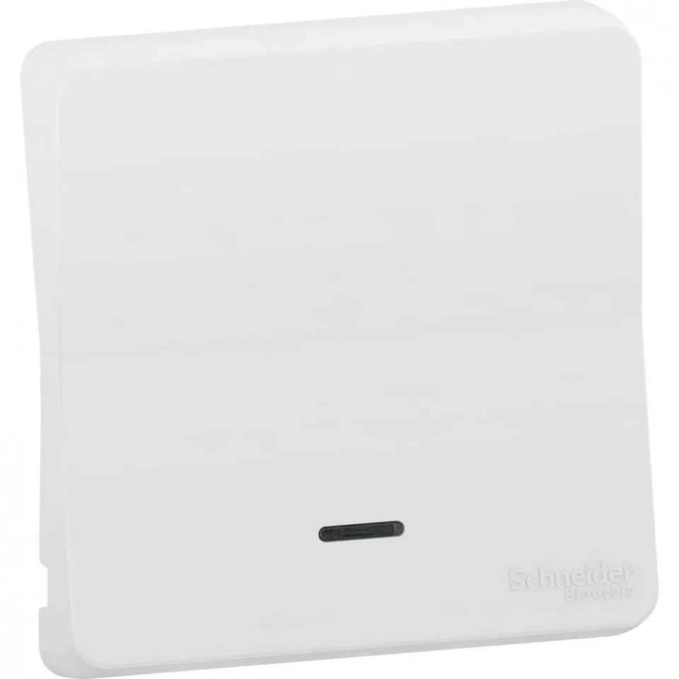 Лицевая панель Schneider Electric Mureva, S, клавиша с линзой подсветки, белый, IP55
