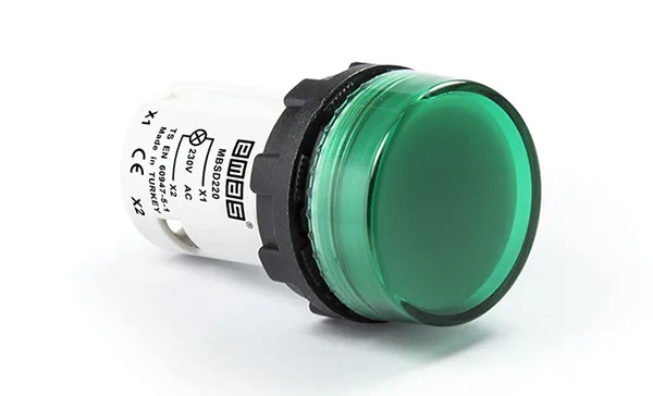 Арматура светосигнальная MB, зеленая, 230VAC, 22mm, IP54
