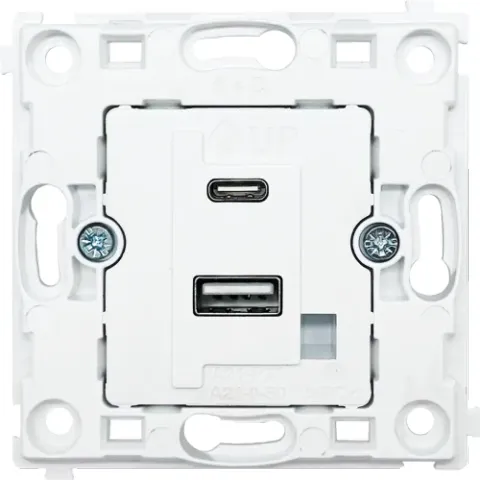 USB зарядное устройство DC 5-12V, 1.67-3A, макс.20W, типа A+С, серия DA