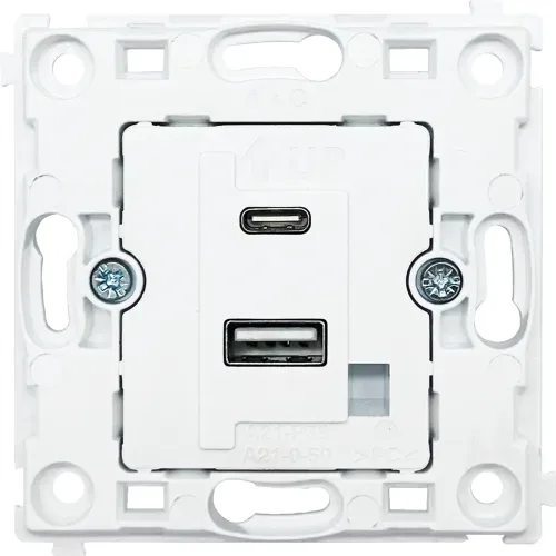 USB зарядное устройство DC 5-12V, 1.67-3A, макс.20W, типа A+С, серия DA