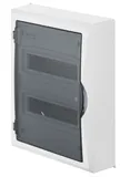 Щит навесной 2x12M, N/PE 3x 6x16+3x10mm2, дымчатая пласт. дверь, белый RAL9003, 434x354x105mm, IP40
