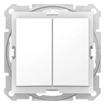 Выключатель Schneider Electric Sedna, перек-ль 2-х клав. IP44 белый