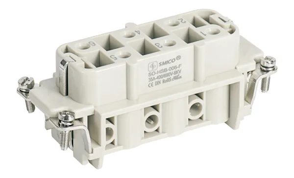 Вставка контактная, размер H16B, тип гнездо, 6P+PE, 35A, 400/690V, винтовой зажим