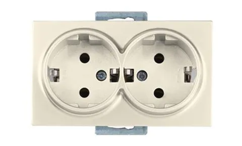 21 - Розетка двойная 2x2P+E, сл.кость