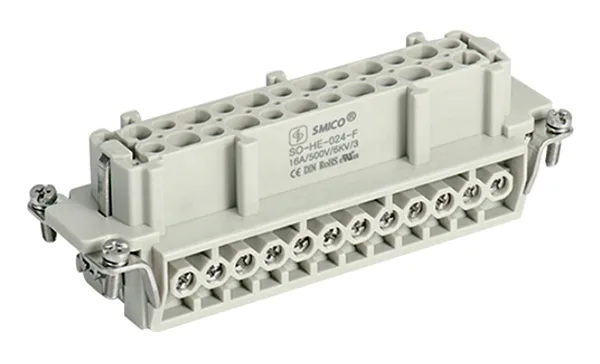 Вставка контактная, размер H24B, тип гнездо, 24P+PE (25-48), 16A, 500V, винтовой зажим