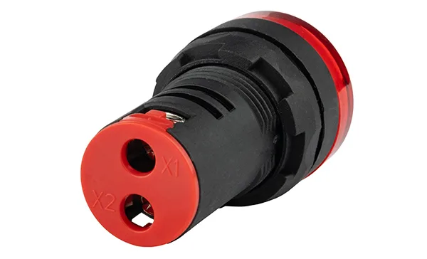 Индикатор напряжения светодиодный моноблочный AD116-22DSV, красный, 24~550VAC, IP44, 22mm