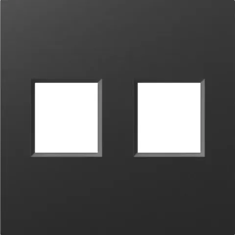 Накладка 2-я для розеток RJ45, TV, SAT, матовый карбон, серия A07