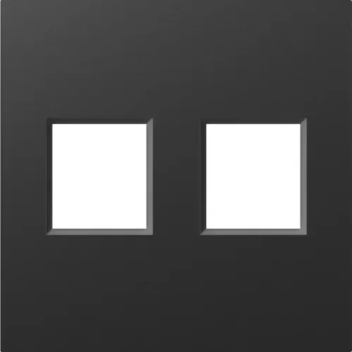 Накладка 2-я для розеток RJ45, TV, SAT, матовый карбон, серия A07