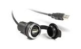 Встраиваемое гнездо B, USB, кабель 1.5m, 22mm, IP65