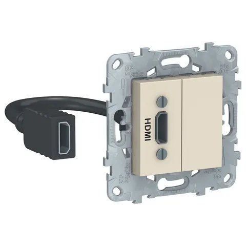 Розетка Schneider Electric Unica, NEW HDMI, бежевый