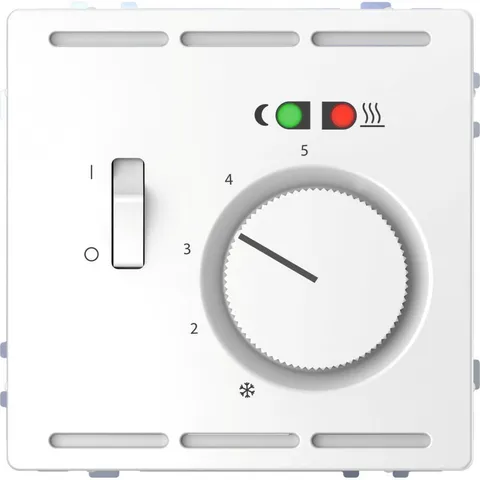 Термостат Schneider Electric D-Life, терморегулятор тепл. пола с центр. пл. с выкл. +4м 230В, бел. лотос, SD