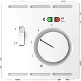 Термостат Schneider Electric D-Life, терморегулятор тепл. пола с центр. пл. с выкл. +4м 230В, бел. лотос, SD