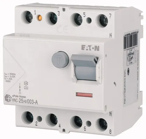 УЗО HNC-25/4/003-A, 4P, 25A, 6kA, 30mA, тип A, 4M