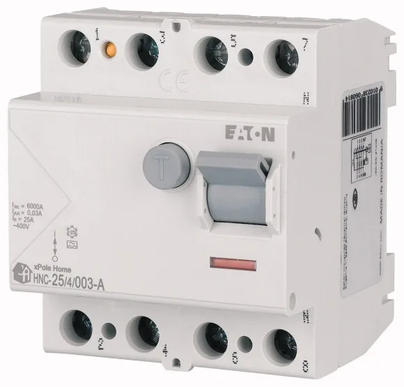 УЗО HNC-25/4/003-A, 4P, 25A, 6kA, 30mA, тип A, 4M