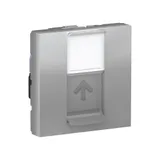 Розетка компьютерная Schneider Electric Unica, MODULAR, RJ45, одиночная, кат. 6 UTP, 2 модуля, алюминий