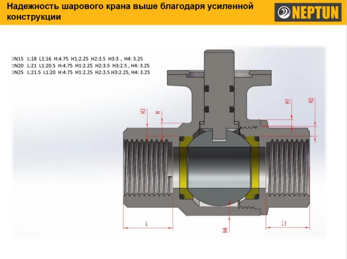 Кран с электроприводом Neptun Profi из нержавеющей стали 12В, 1/2"