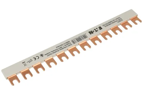 Шинка гребенчатая EVG-1PHAS/12MODUL, 1P, 10мм2, 63А, вилка, на 12 соединений.