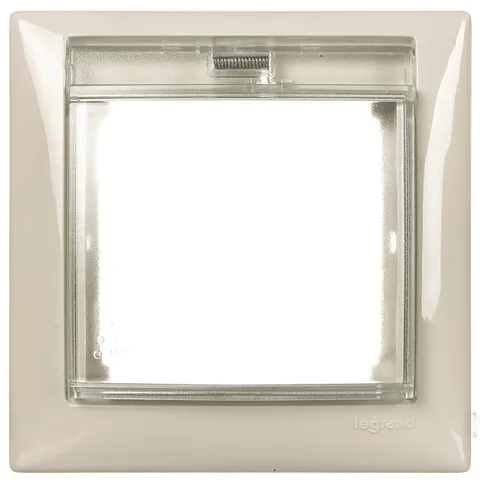 Valena - Рамка 1 пост, с крышкой, сл.кость IP 44