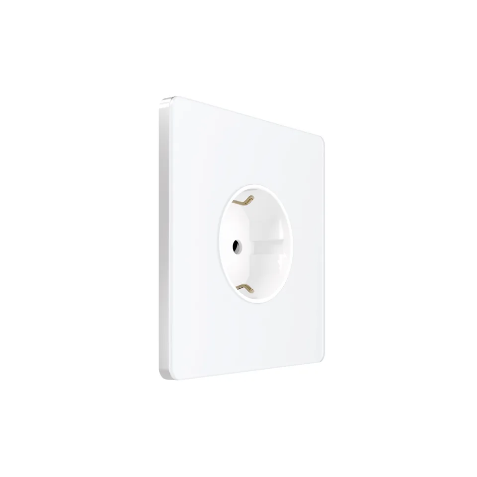 Розетка Systeme Electric Infinity, скрытой установки с зк (250В, 16А, защит. шторки), Арктический лед