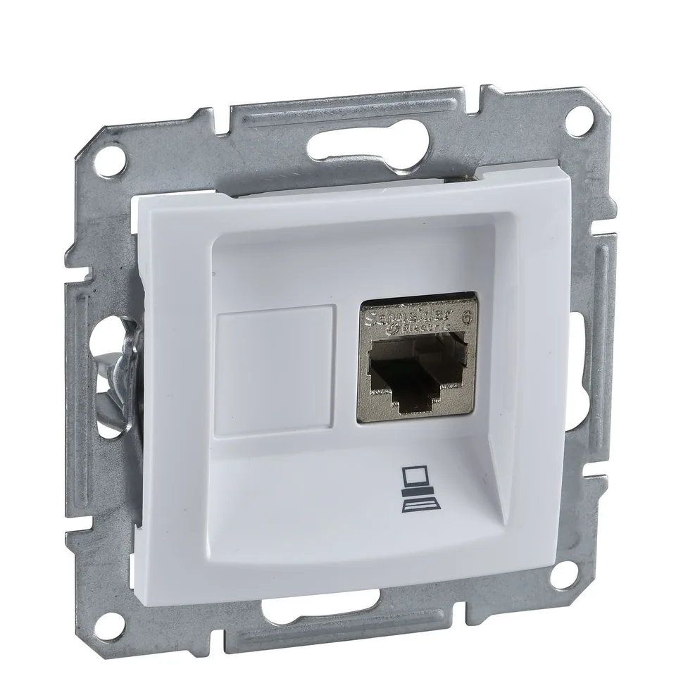 Розетка компьютерная Schneider Electric Sedna, компьют. роз. кат.5е неэкр UTP, белый