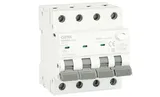 Дифф. авт. выключатель GYR9NM-C10-30mA, 3P+N, 10A, хар-ка C, 6 kA, 30mA, тип A, 4M