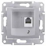 Розетка Schneider Electric Sedna, телеф., алюминий
