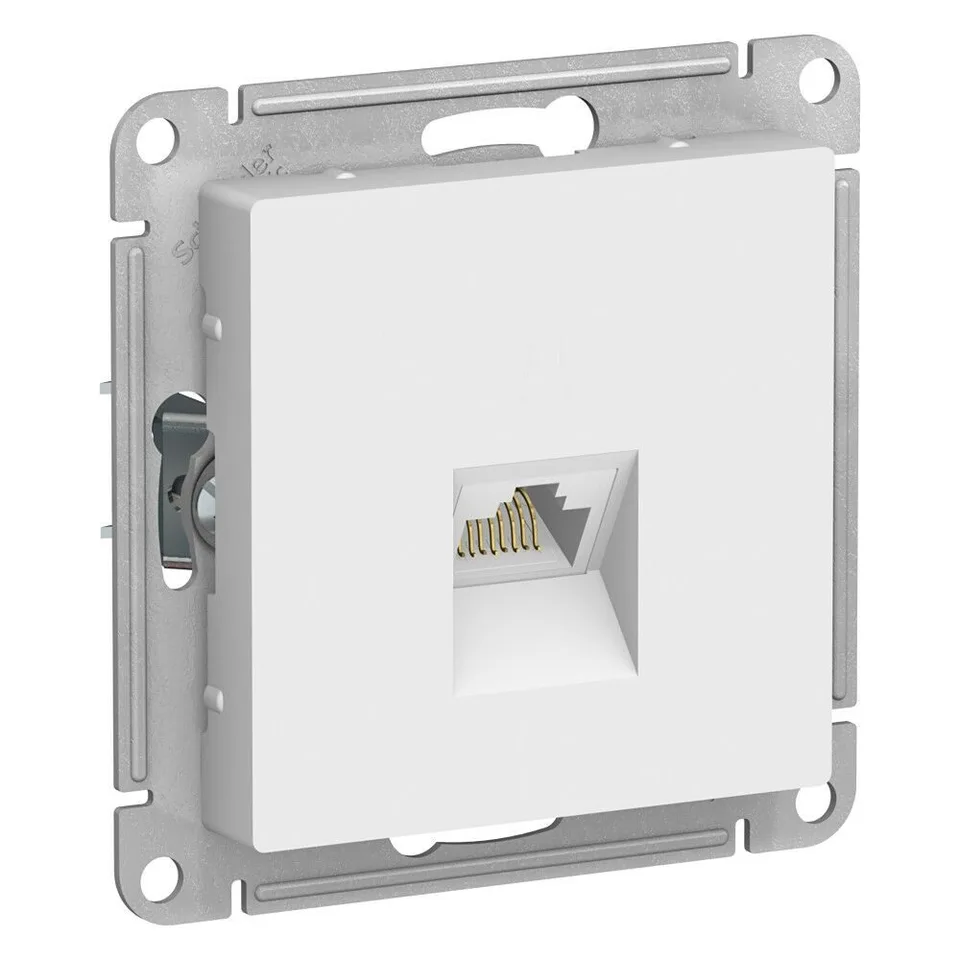 Компьютерная розетка Systeme Electric AtlasDesign, RJ45, механизм, белый