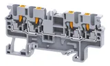 Клемма проходная CP2.5/4 /5x74,7mm, push-in, 4 присоед., 2,5(max 4)mm2, 24A, 1000V, серая