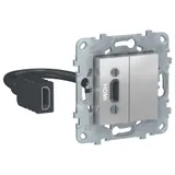 Розетка Schneider Electric Unica, NEW HDMI, алюминий