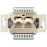 Basic 55 - Розетка 2хRJ-45 UTP CAT5E 8конт. (лицевая накладка заказывается отдельно)