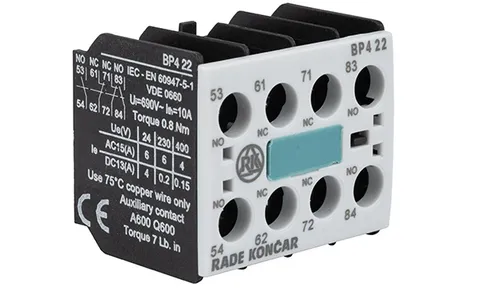 Блок-контакт вспом. BP4 22, 6A(230VAC), 2NO+2NC, фронт. монтаж, для CNN 9_70