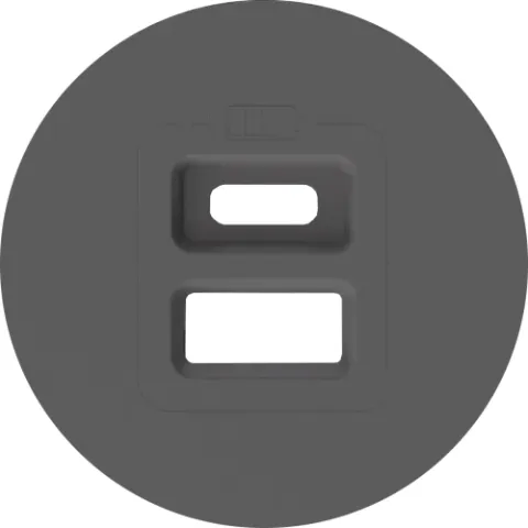Накладка для розеток USB, матовый шоколад, серия D16
