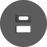 Накладка для розеток USB, матовый шоколад, серия D16