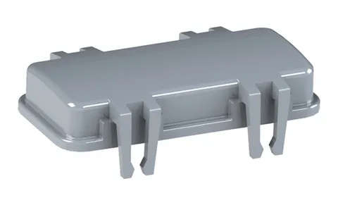 Крышка защитная кабельного корпуса разъема, размер H16B, пластик, RAL 7037
