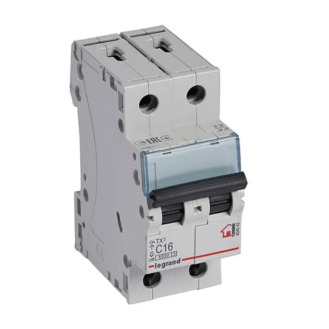 Авт. выключатель TX3, 2P, 16A, хар-ка C, 6kA, 2M