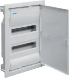 Щит встраиваемый VU24AT Hager Volta, 2 ряда, 24 (28) мод., металл. дверца, IP30, QuickConnect