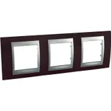 Рамка Schneider Electric Unica, Х3, венге/алюм