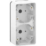 Коробка для открытой установки Schneider Electric Mureva, S, 2-х постовой бокс накл. вертикальная монтажа, белый, IP55