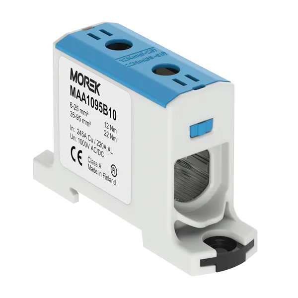 Клемма Morek OTL95 синяя, 1xAl/Cu 6_95mm², 245(CU)/220(AL)A, 1000V, винтовые зажимы