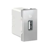 Розетка USB Schneider Electric Unica, MODULAR, 5 В / 1000 мА, 1 модуль алюминий