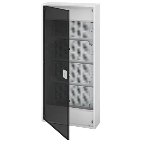 N48-ALFA IT, Щит навесной мультимедийный, 4 ряда, прозрач. дверца, IP40