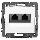 Valena - Розетка 2хRJ-45 UTP CAT5E 8конт., белая