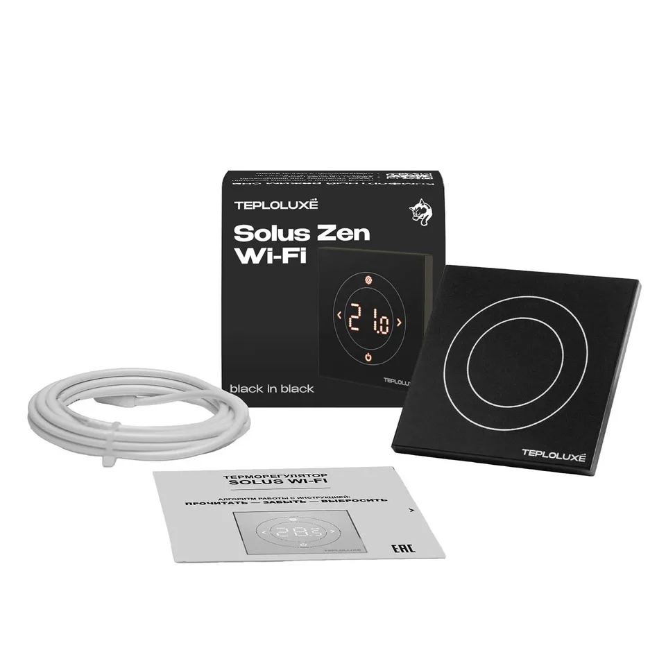 Терморегулятор электронный Теплолюкс Solus Zen Wi-Fi, белый с белой рамкой