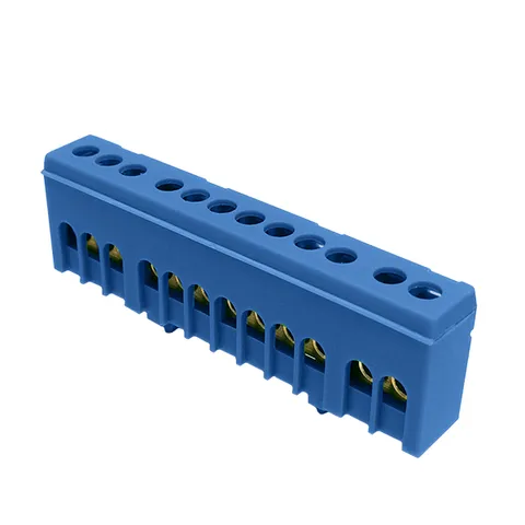 Клеммник Morek для нейтрали N12H 1P 12x1,5_16mm² Cu, 63A, 690V, синий, IP20