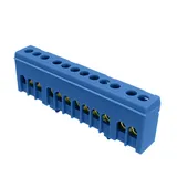 Клеммник Morek для нейтрали N12H 1P 12x1,5_16mm² Cu, 63A, 690V, синий, IP20